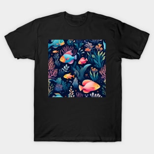 Underwater Wonderland Seamless Pattern T-Shirt